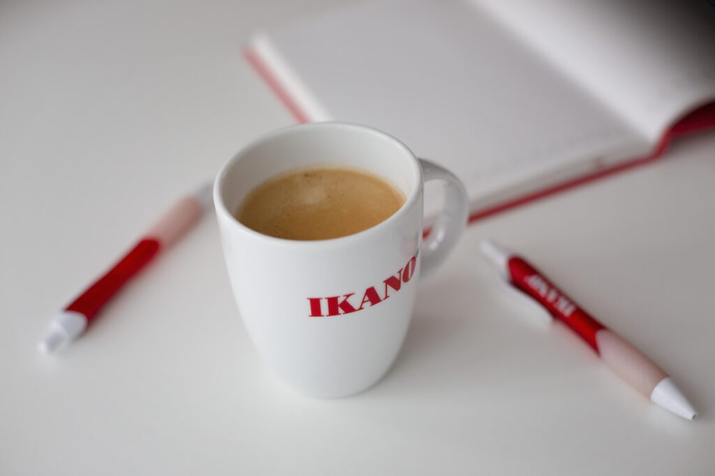 Kaffekopp fra Ikano Bank